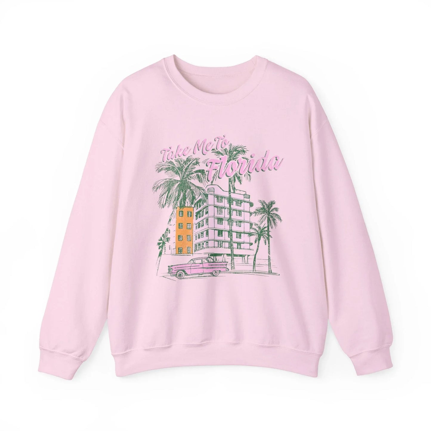 Take Me to Florida Sweatshirt | Unisex - Light Pink / S