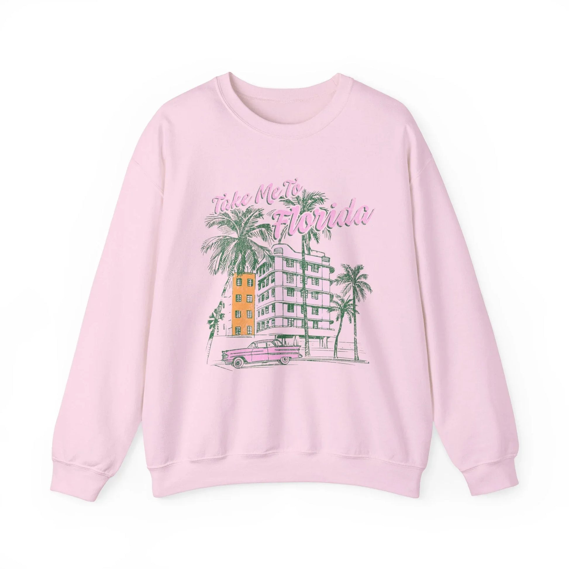 Take Me to Florida Sweatshirt | Unisex - Light Pink / S