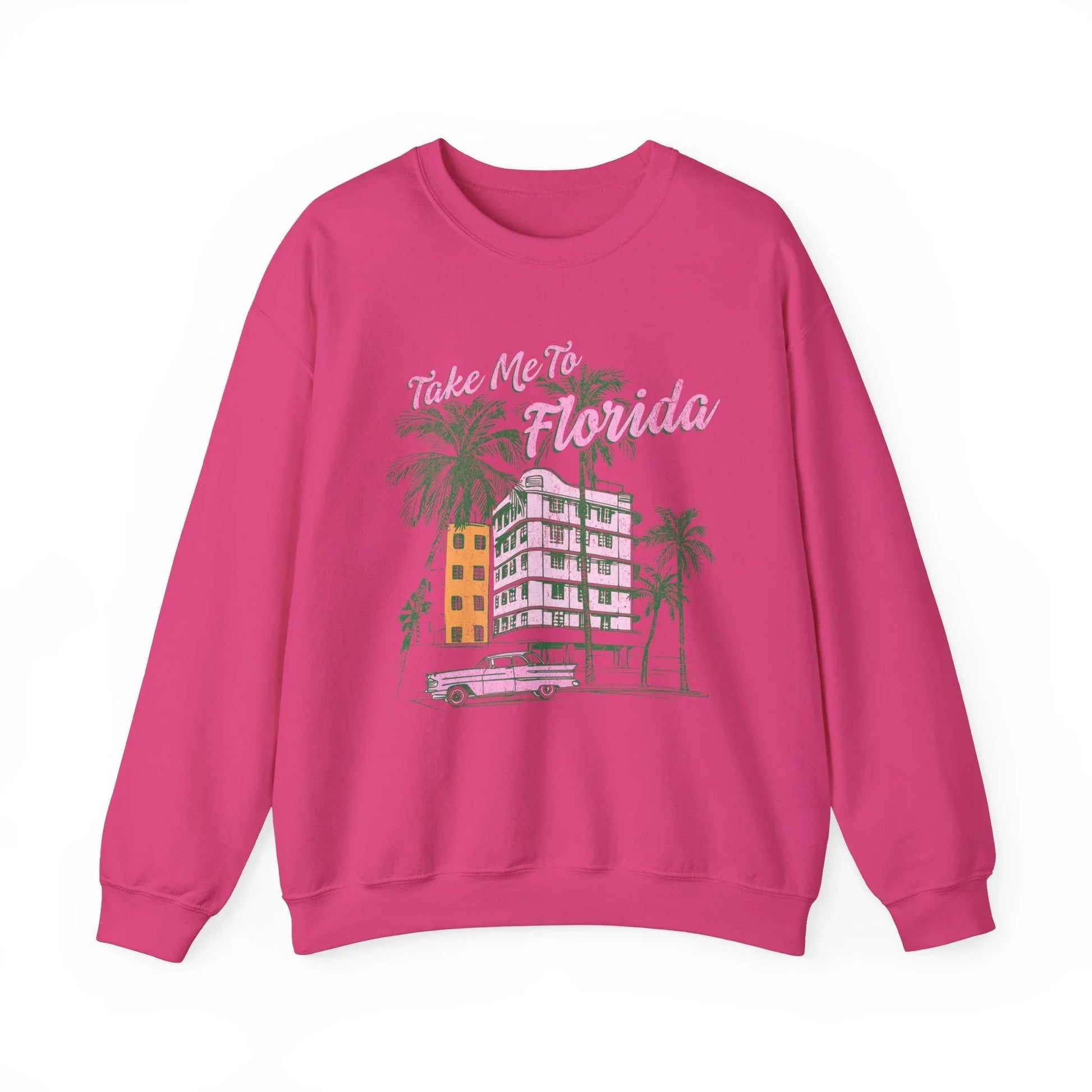 Take Me to Florida Sweatshirt | Unisex - Heliconia / S