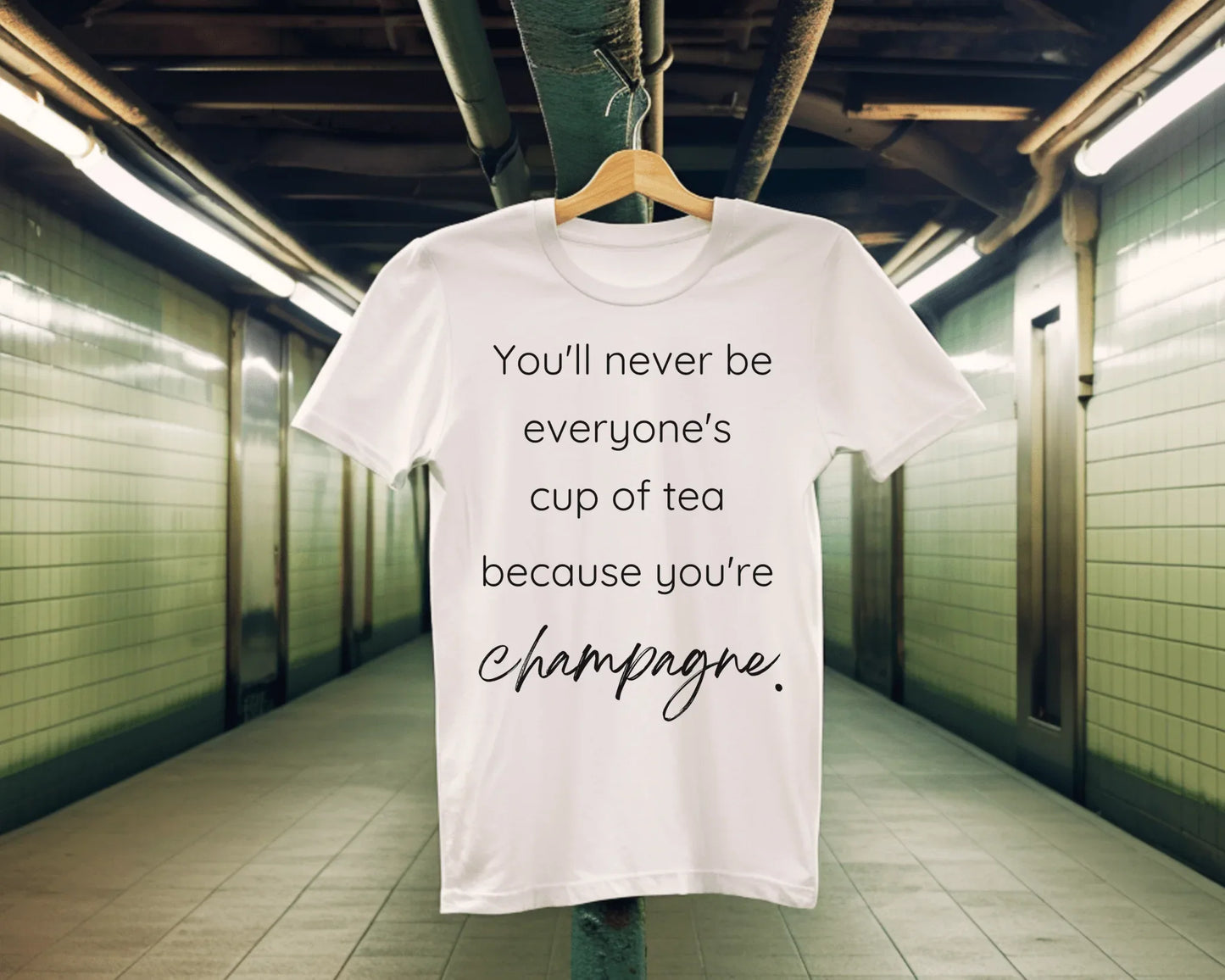 Too Bubbly for Basics | white | Unisex - T-Shirt