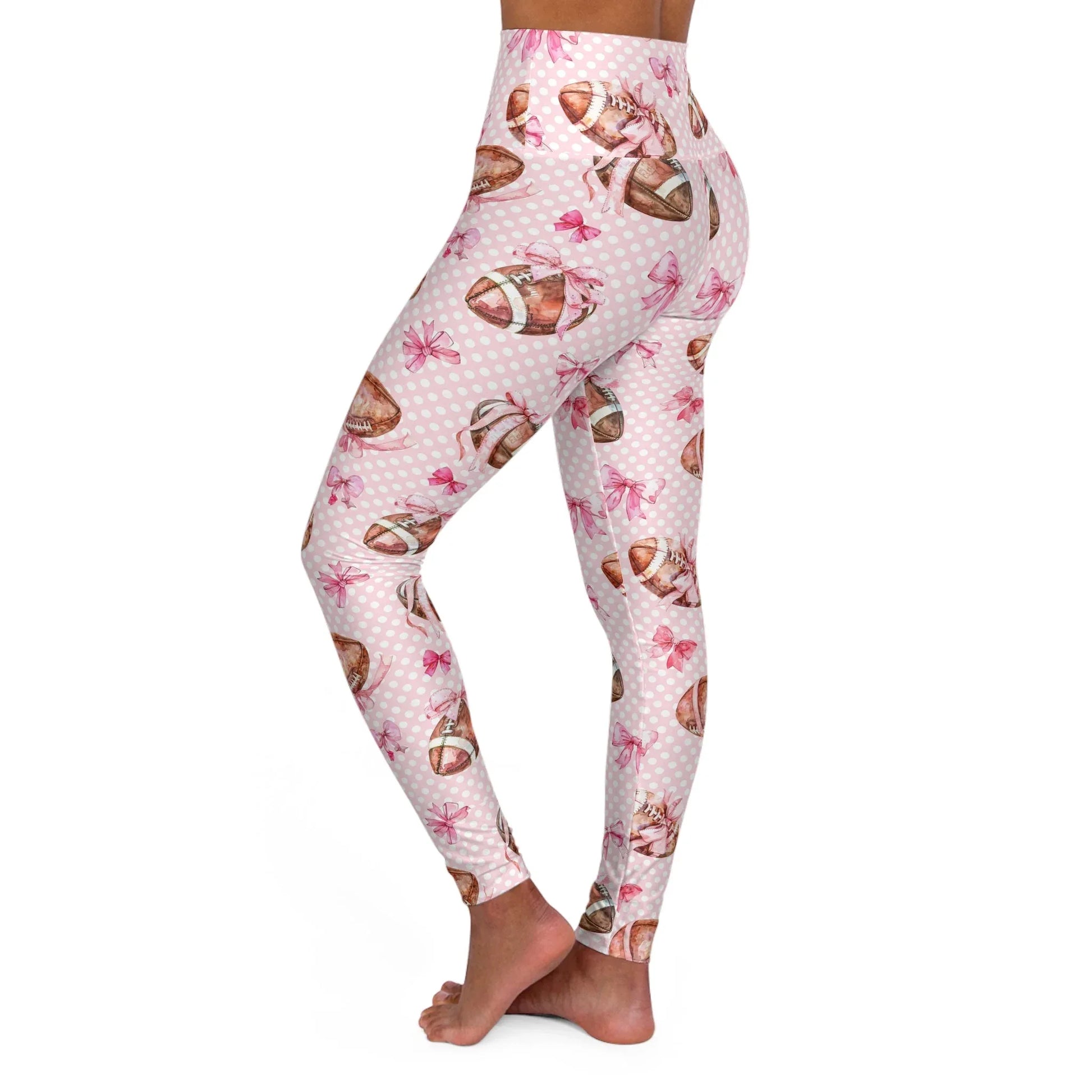Touchdown High Waisted Yoga Leggings - All Over Prints