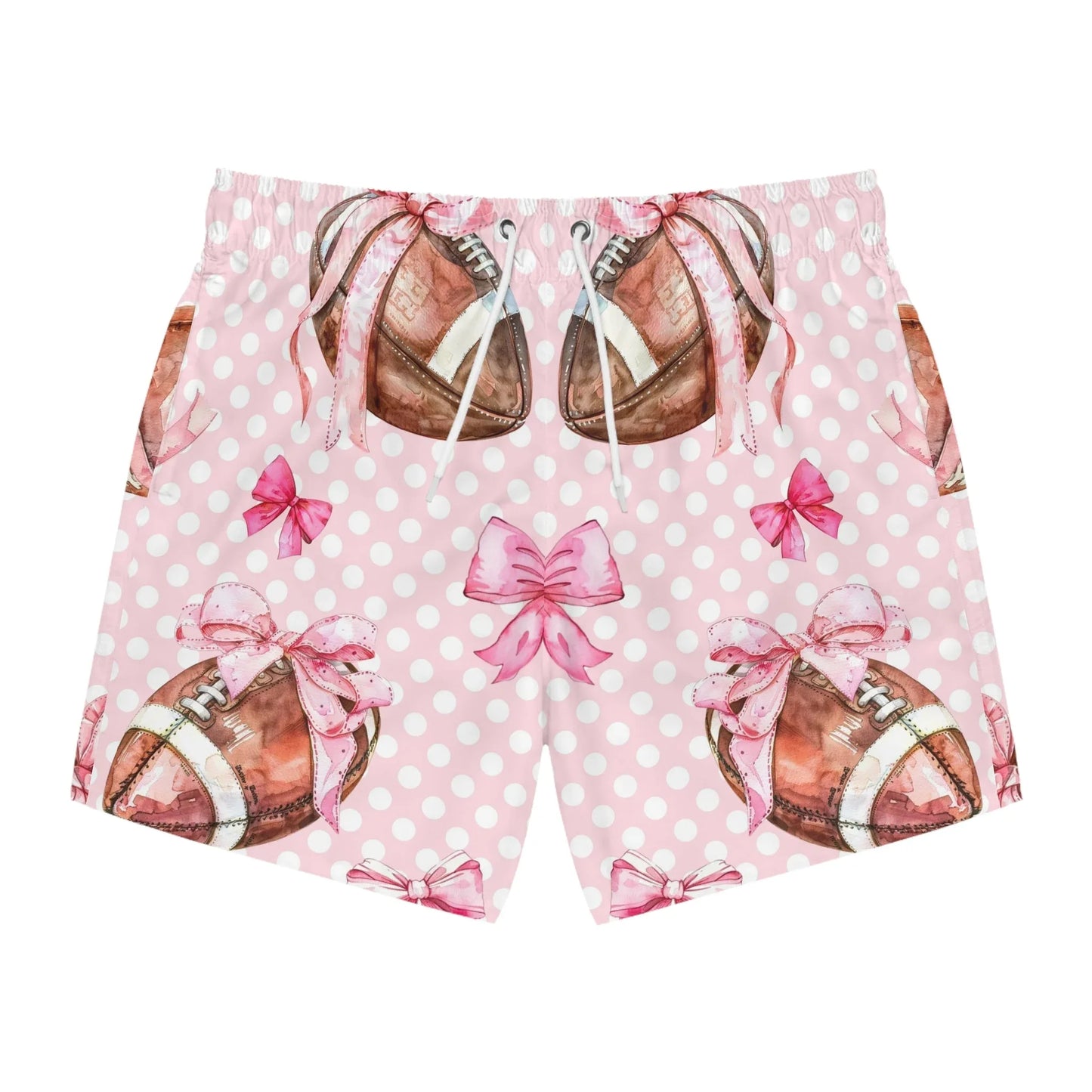 Touchdown Swim Trunks - L / Seam thread color automatically matched to design - All Over Prints