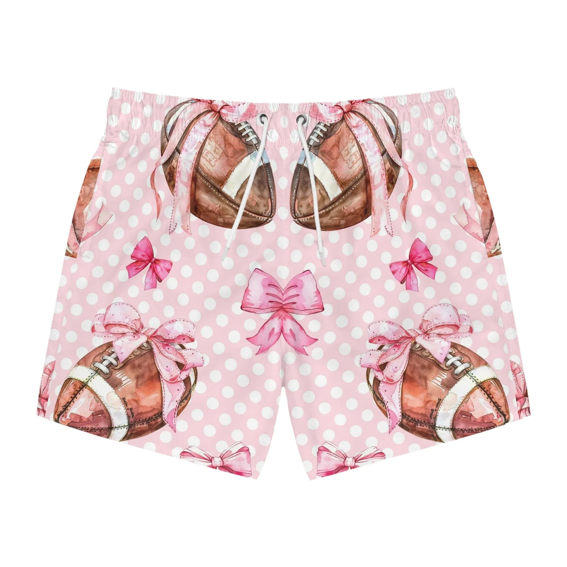 Touchdown Swim Trunks - L / Seam thread color automatically matched to design - All Over Prints