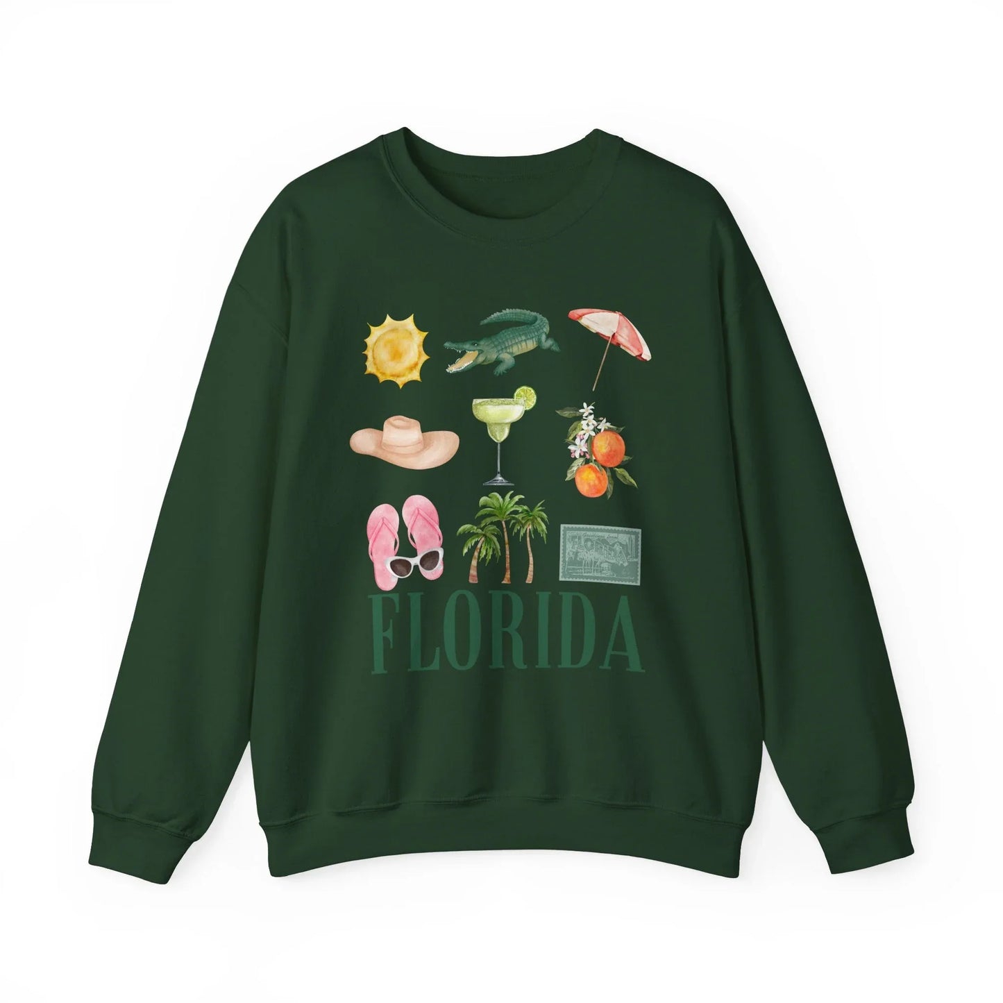 Tropical Breeze Sweatshirt | Unisex - Forest Green / S
