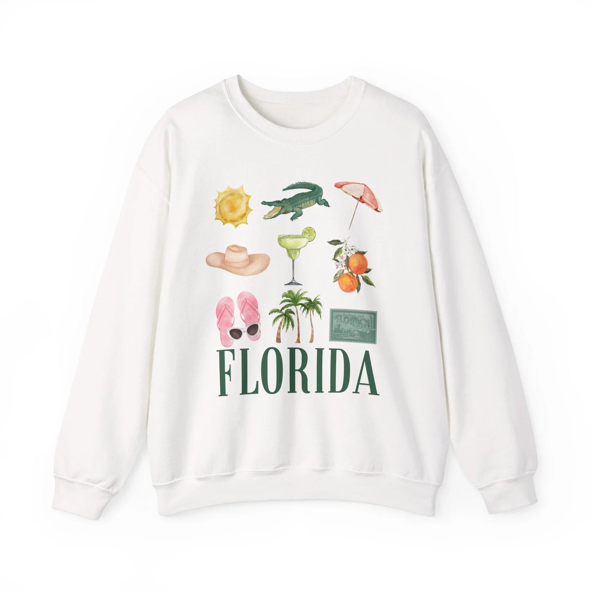 Tropical Breeze Sweatshirt | Unisex - White / S