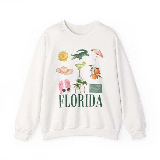 Tropical Breeze Sweatshirt | Unisex - White / S