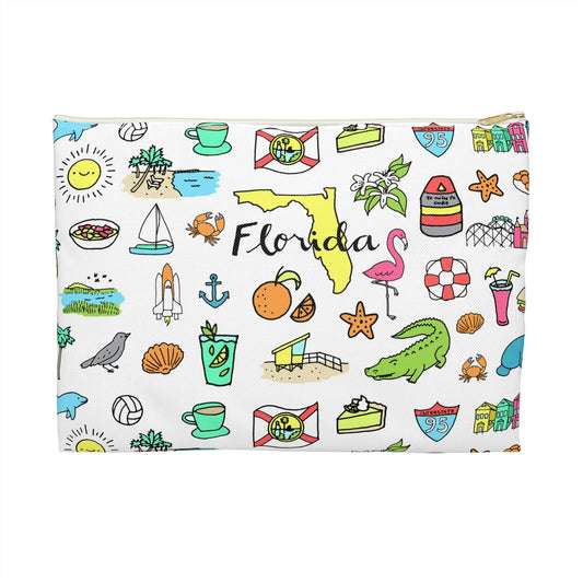 Tropicool Florida Accessory Pouch - Large / White zipper - Bags