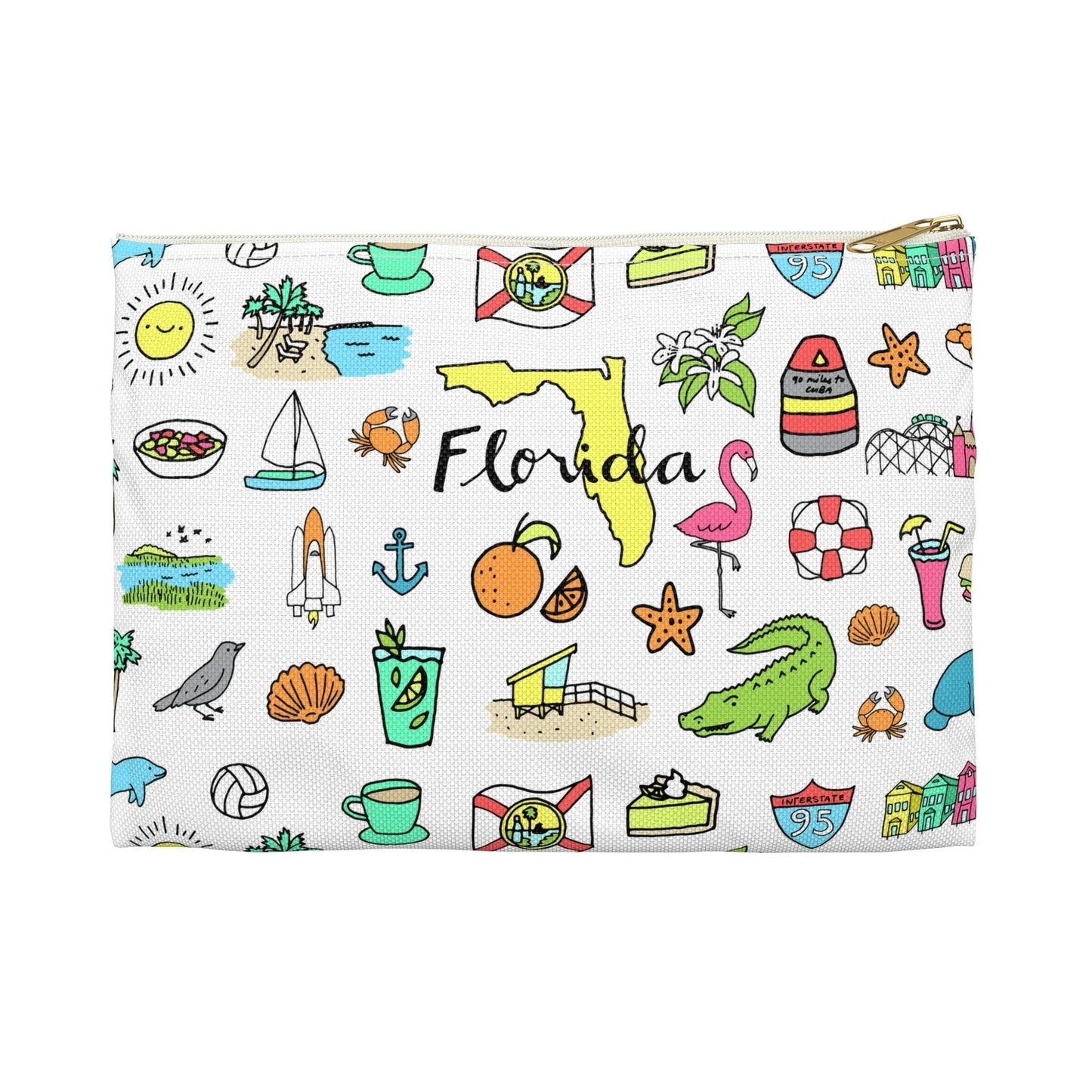 Tropicool Florida Accessory Pouch - Small / White zipper - Bags