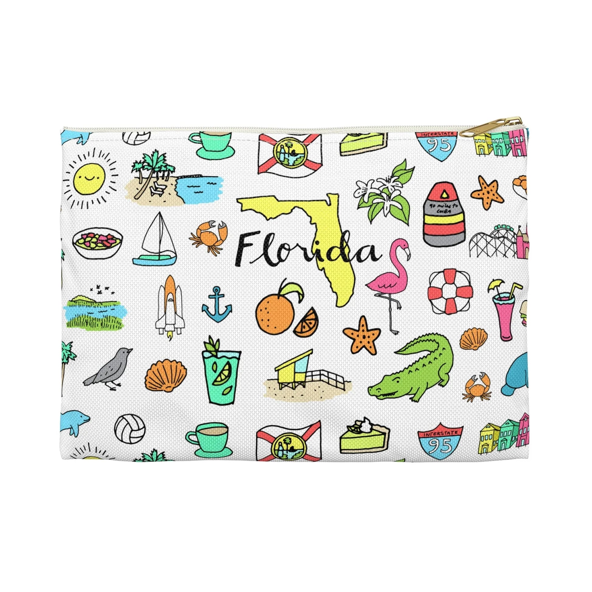 Tropicool Florida Accessory Pouch - Small / White zipper - Bags