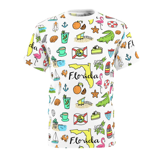 Tropicool Florida All-Over-Print T-Shirt - White stitching / 4 oz. / S - All Over Prints
