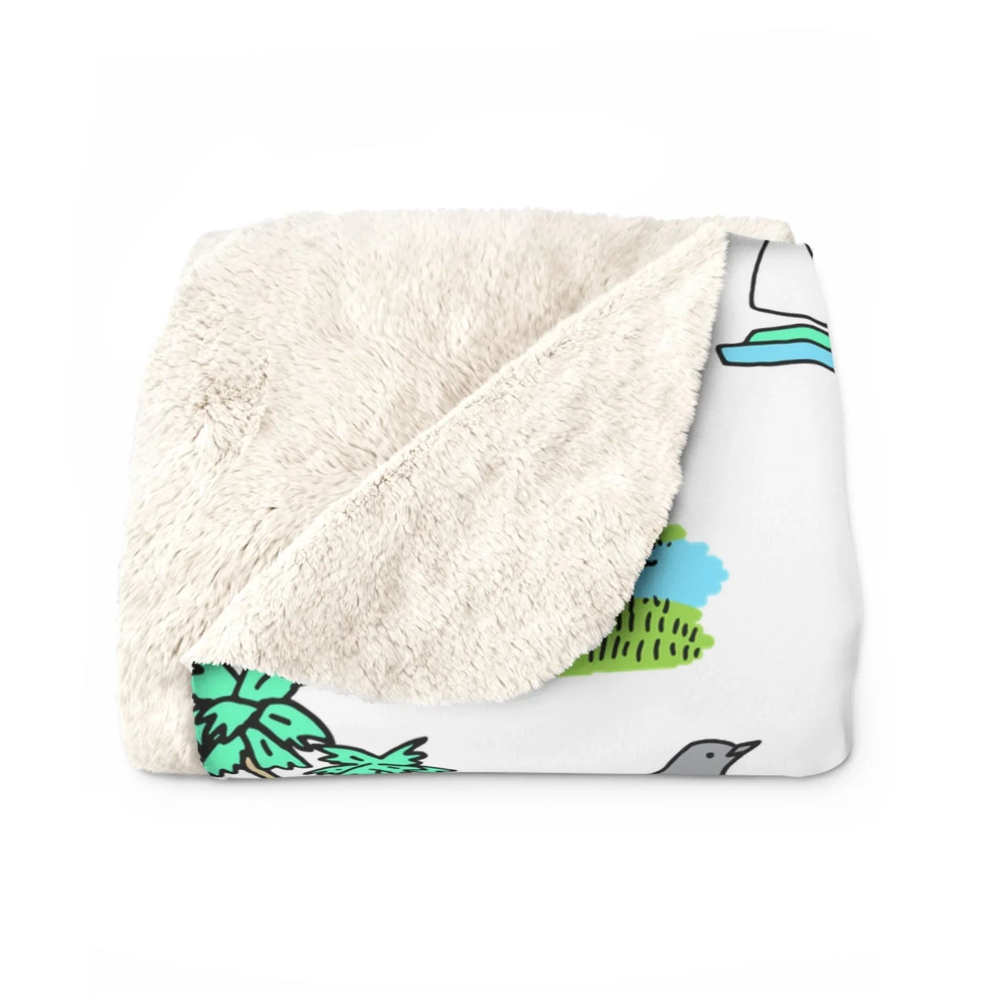 Tropicool Florida Sherpa Fleece Blanket - 50’’ × 60’’ - Home Decor