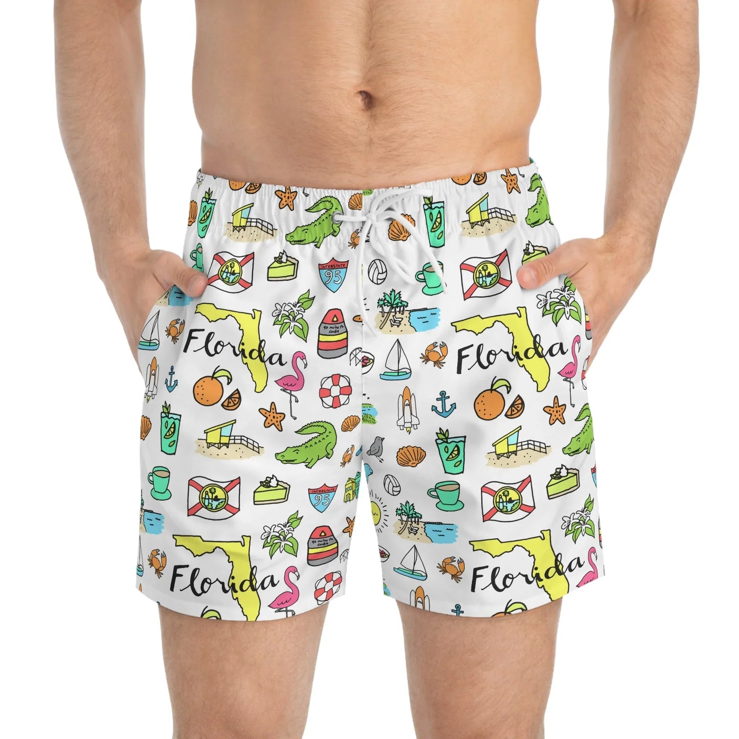 Tropicool Florida Swim Trunks - All Over Prints
