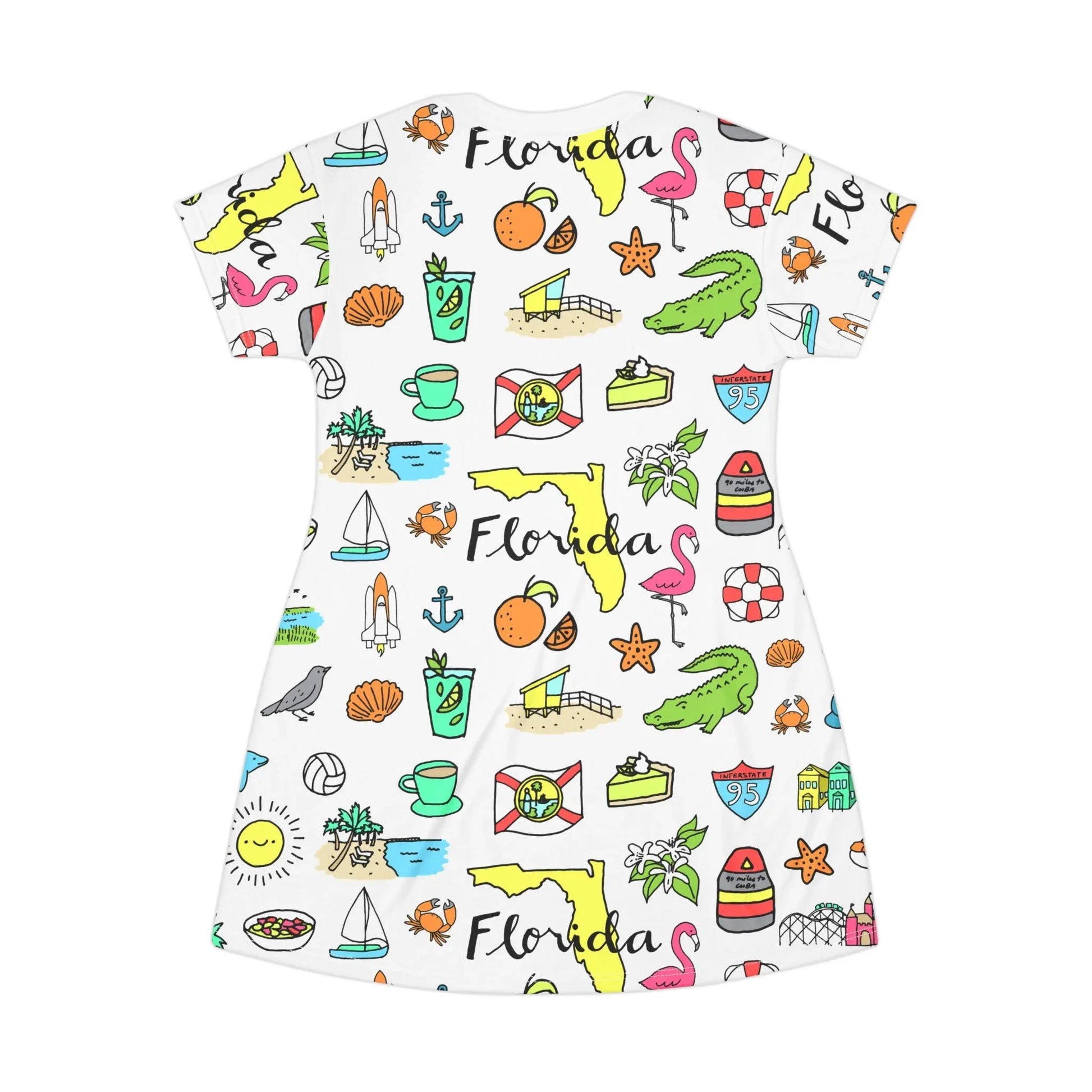 Tropicool Florida T-Shirt Dress - All Over Prints
