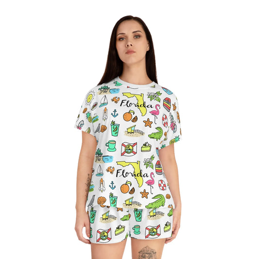 Tropicool Florida Women’s Short Pajama Set - All Over Prints