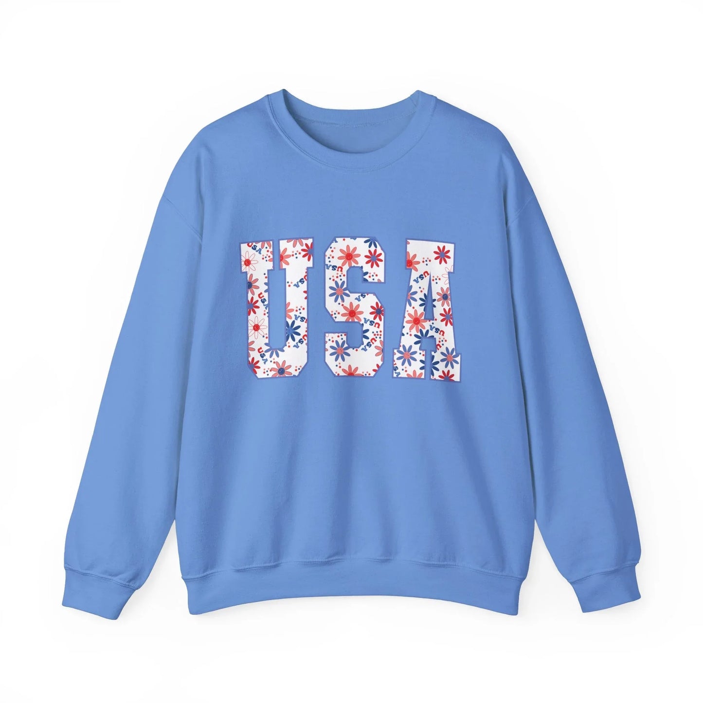 USA Vibes Sweatshirt | Unisex - Carolina Blue / S