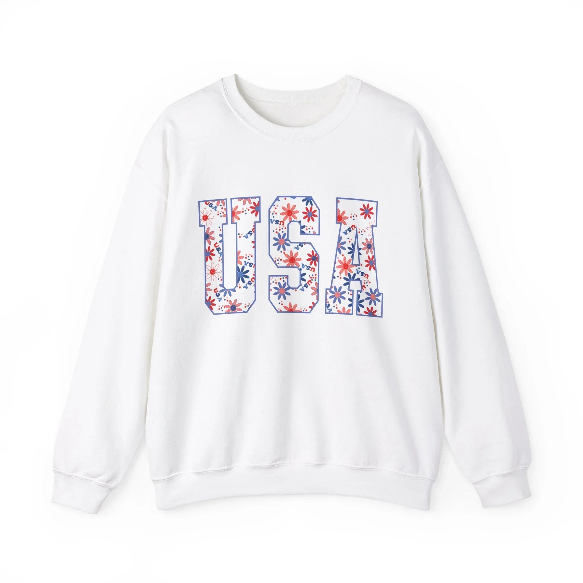USA Vibes Sweatshirt | Unisex - White / S