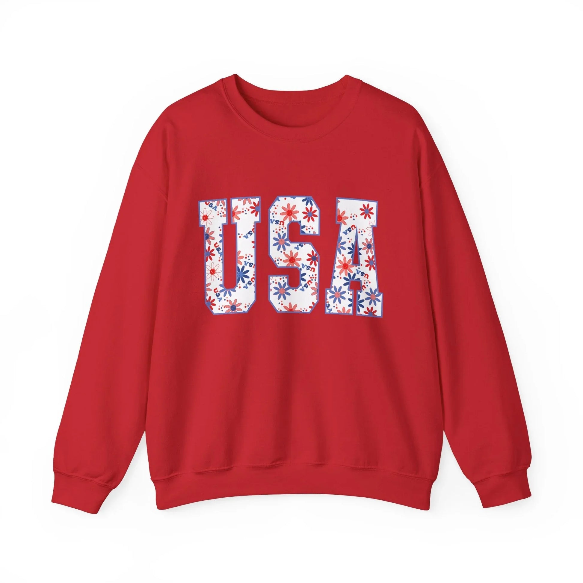 USA Vibes Sweatshirt | Unisex - Red / S
