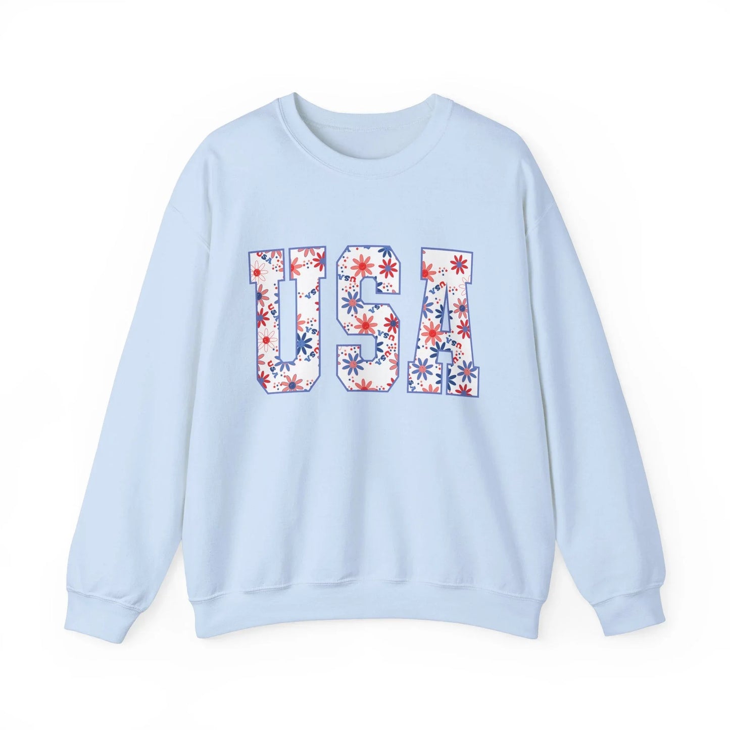 USA Vibes Sweatshirt | Unisex - Light Blue / S