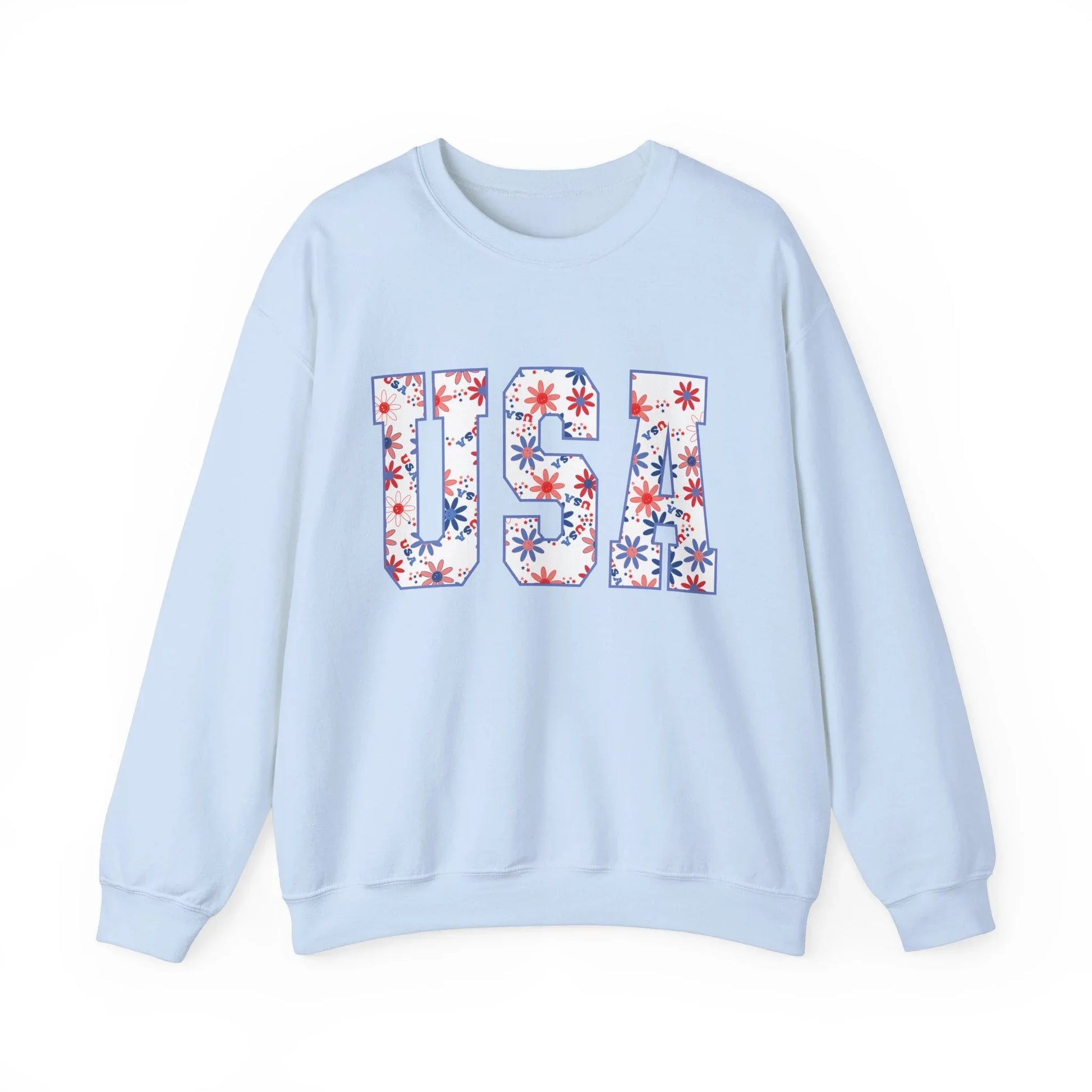 USA Vibes Sweatshirt | Unisex - Light Blue / S