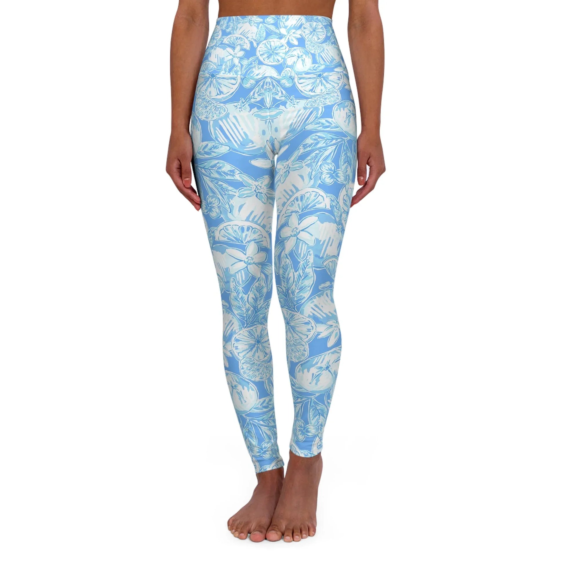 White Orchard High Waisted Yoga Leggings - XS - All Over Prints