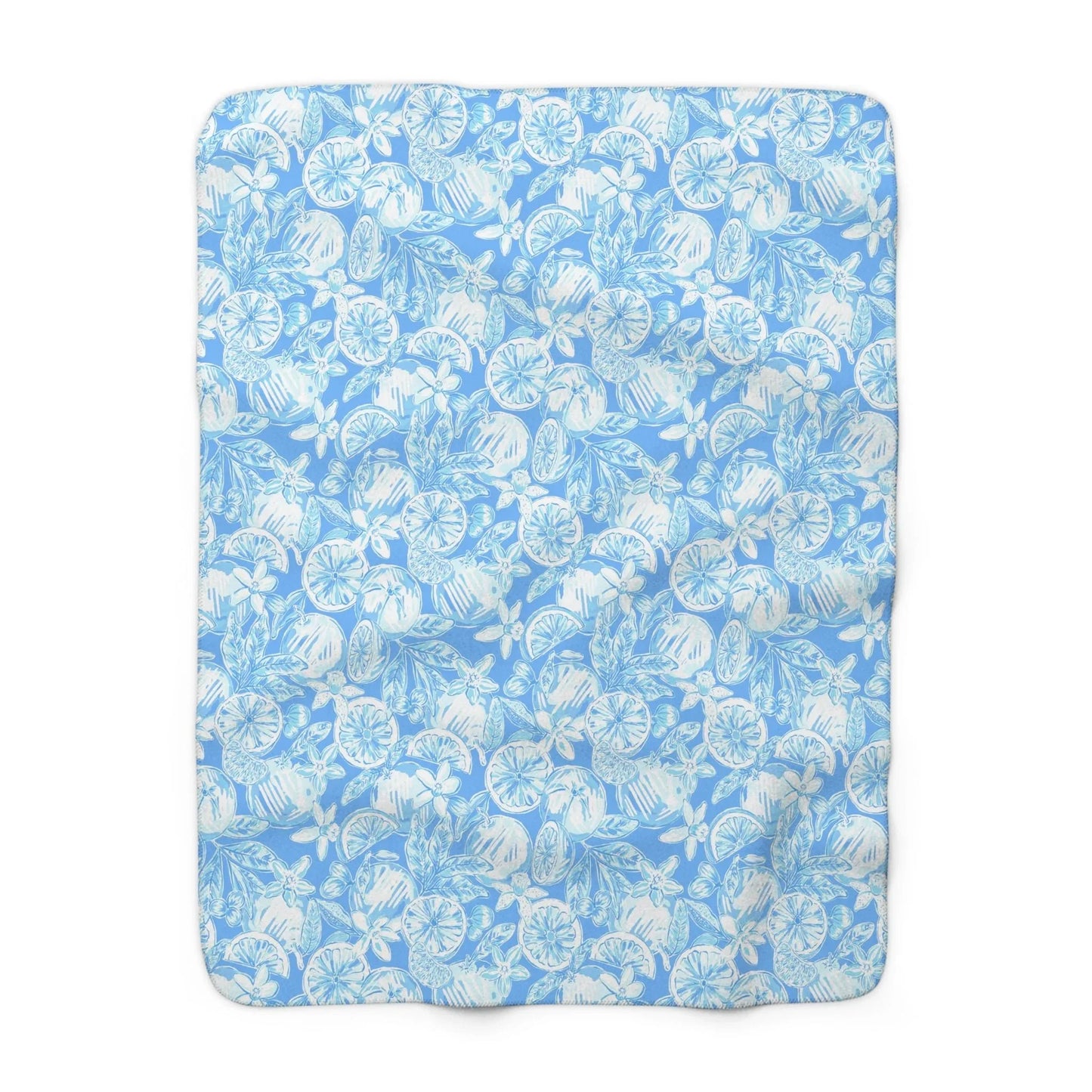 White Orchard Sherpa Fleece Blanket - 50’’ × 60’’ - Home Decor