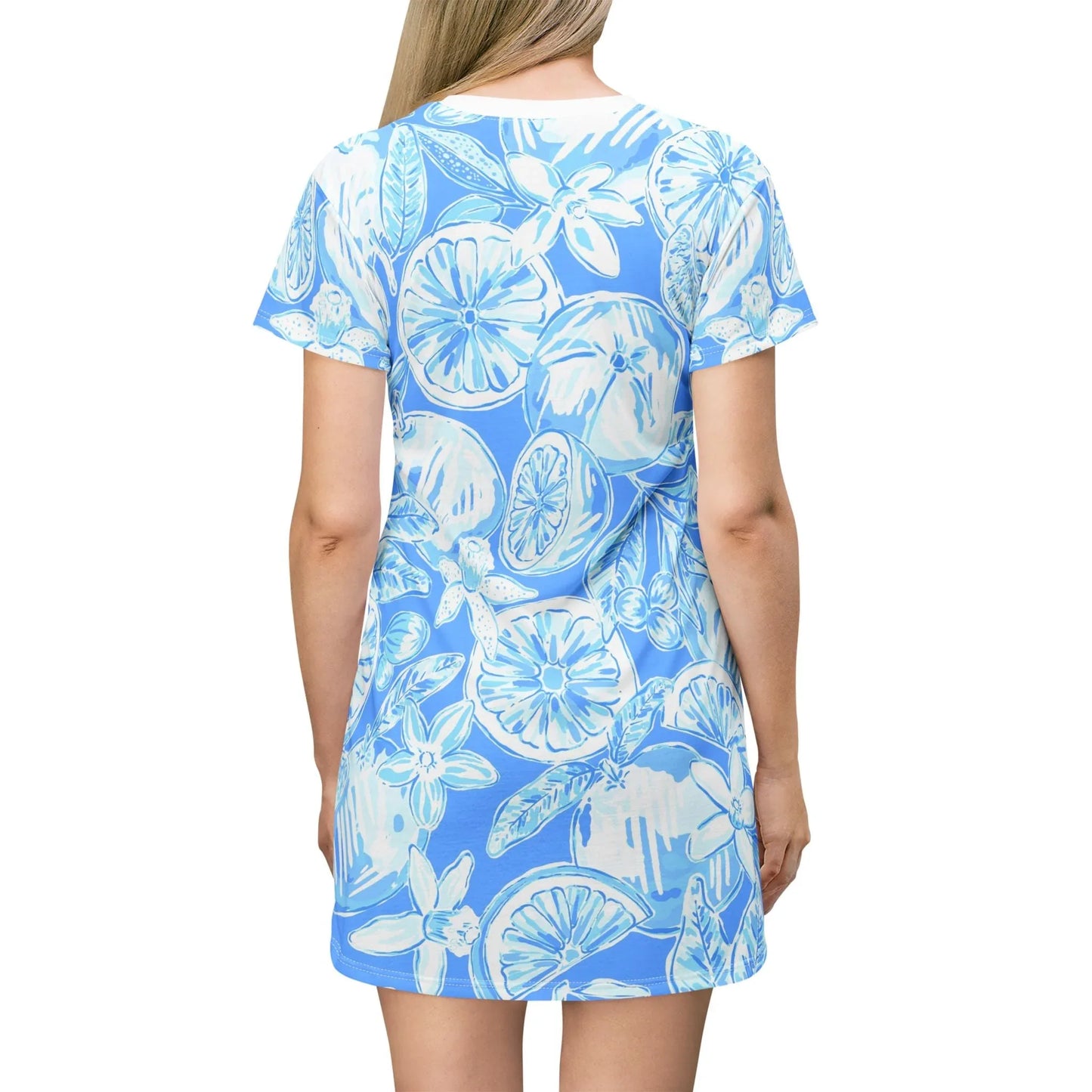 White Orchard T-Shirt Dress - All Over Prints