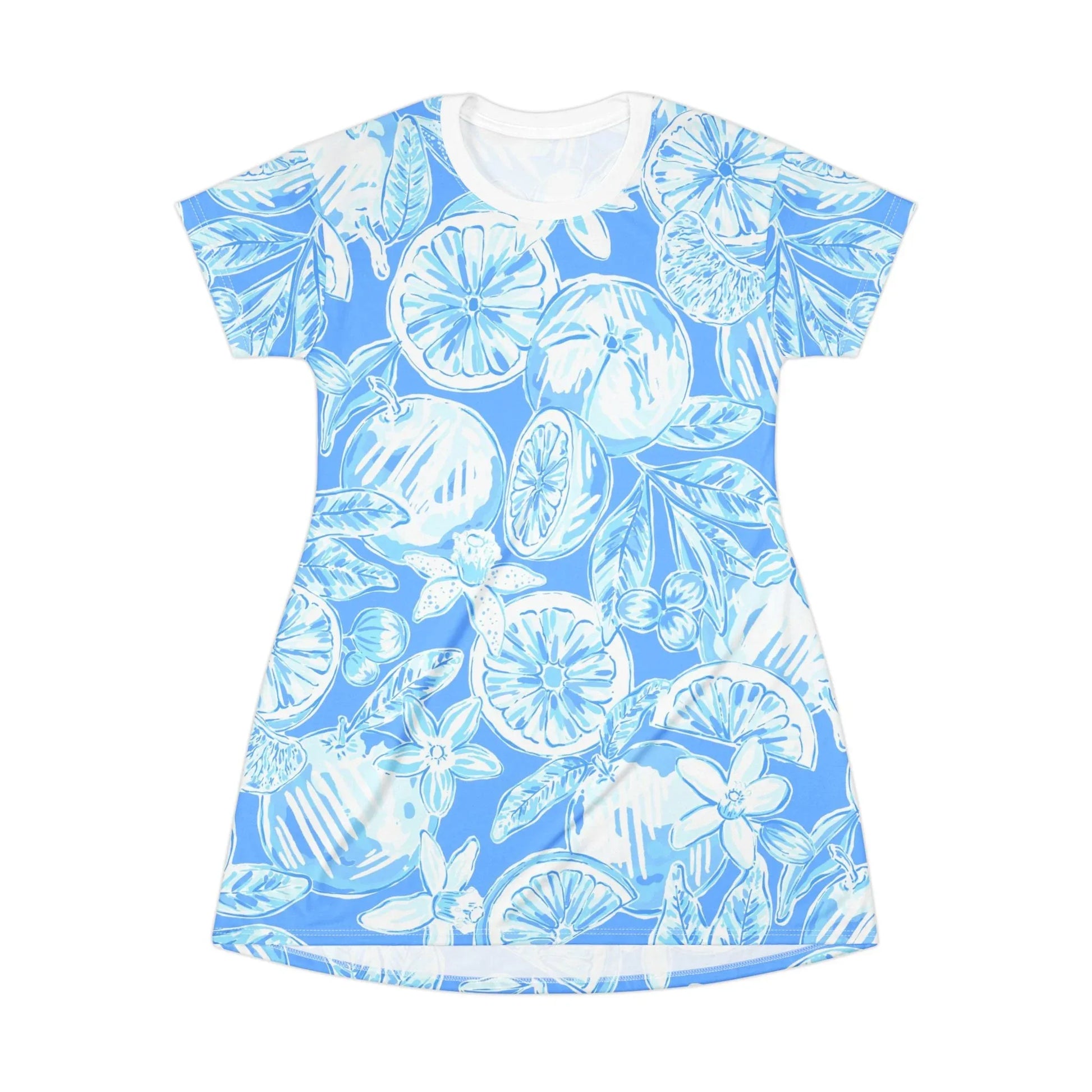 White Orchard T-Shirt Dress - XS - All Over Prints